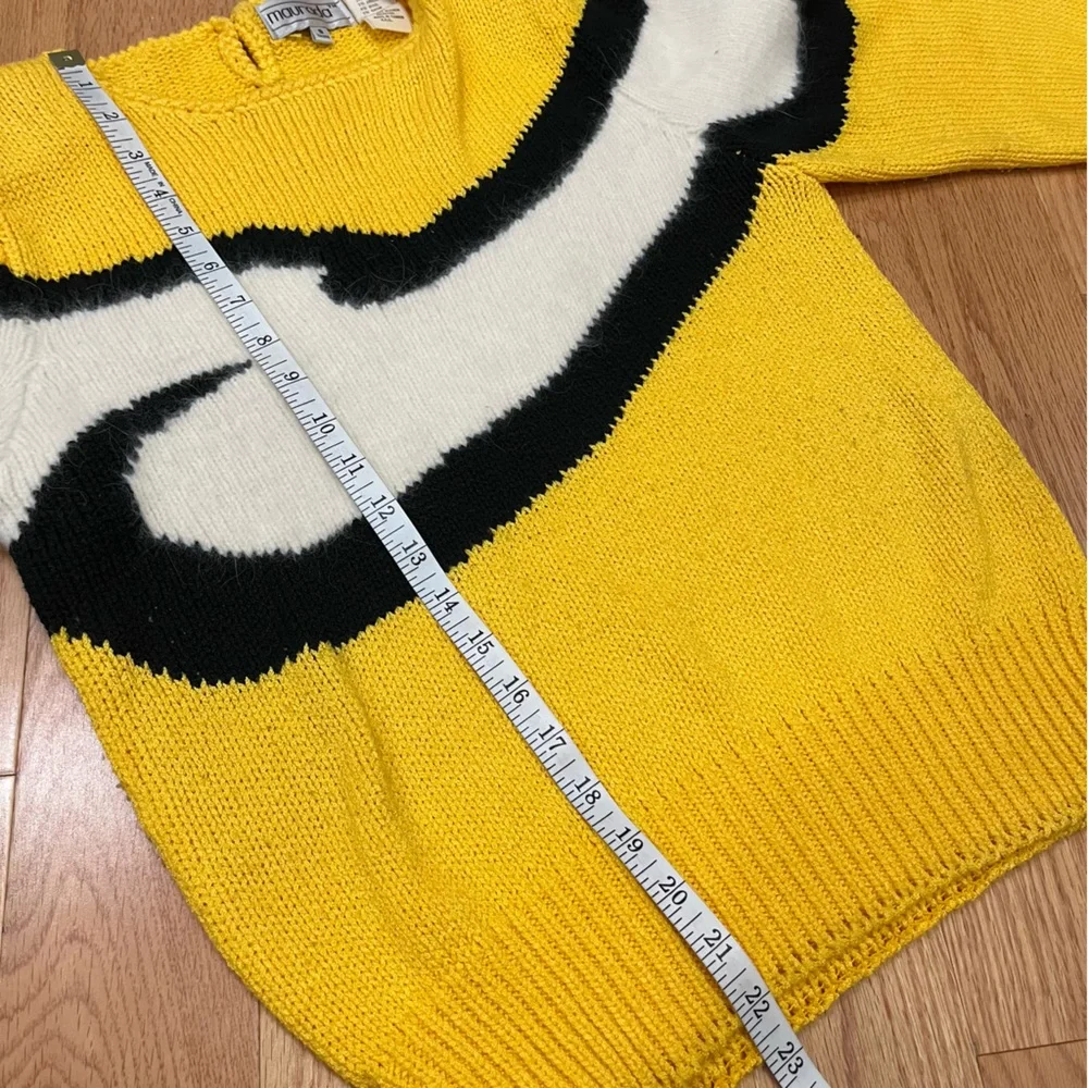 Vintage Maurada Pop Art Yellow Sweater - Picture 8 of 10